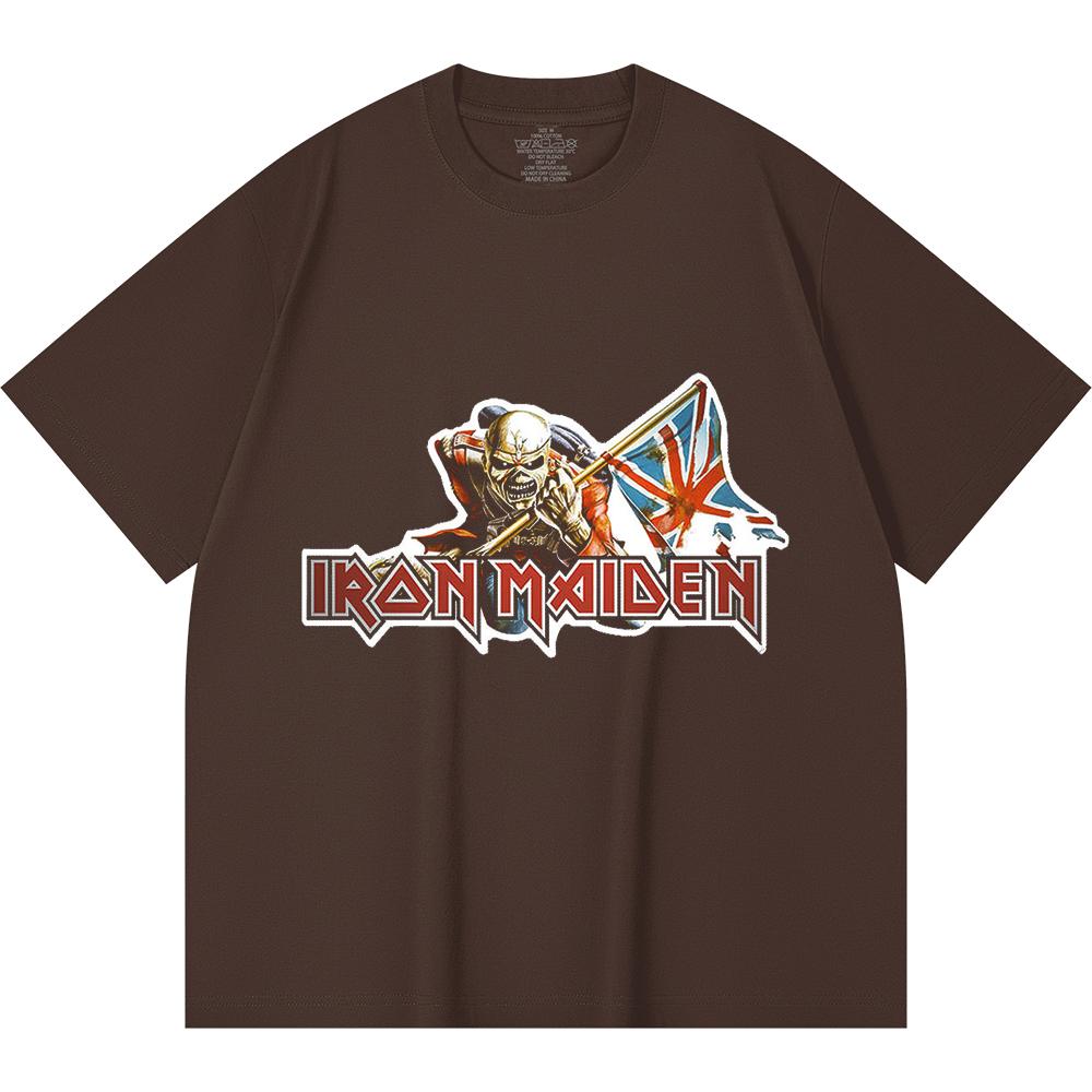 230 Gsm 100% Cotton Heavy Metal T-Shirt  Rock Band Popular Music Print Unisex Heavy Cotton T Shirt