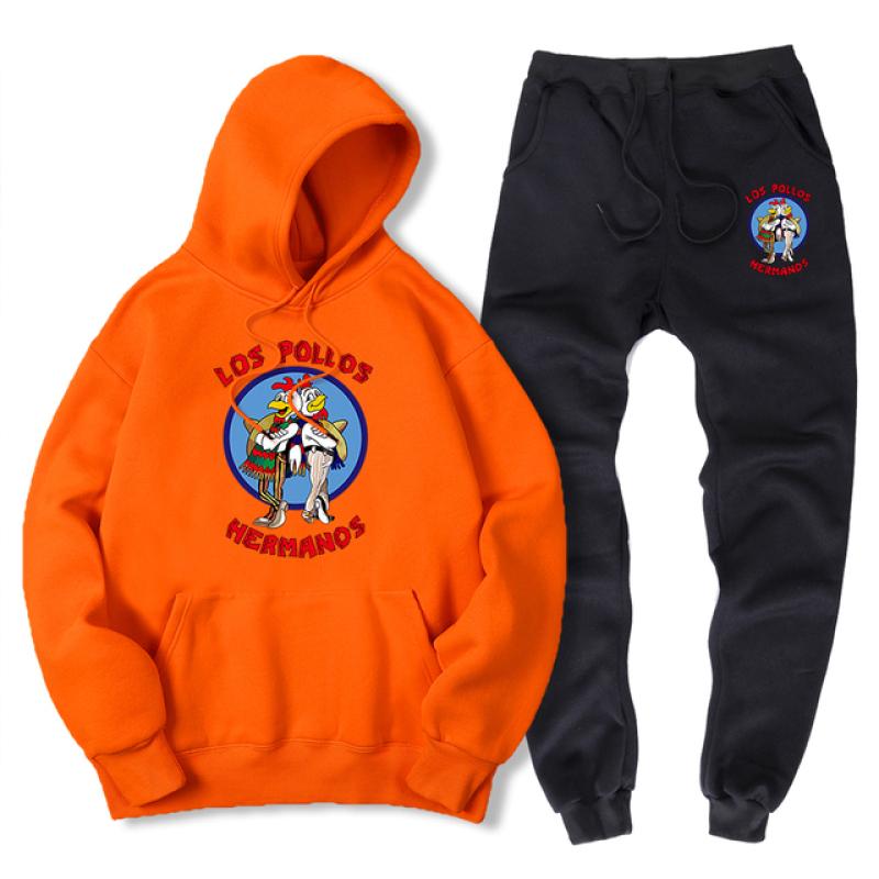Los Pollos Hermanos Chicken Brothers Herren Damen Unisex Sets Casual Hoodies Sportanzüge Übergroße Sweatshirts Trainingsanzüge Mantel
