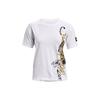 New Spring Collection Tiger Logo Print Crew Neck T-Shirt Women Tops White 1366121-100