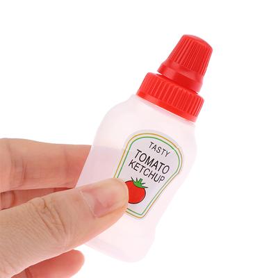 1/2Pcs Mini Recipiente Portátil para Molho Pequeno Molho de Tomate Molheira Molho para Salada Frasco de Spray de Óleo Ketchup Mel Mostarda