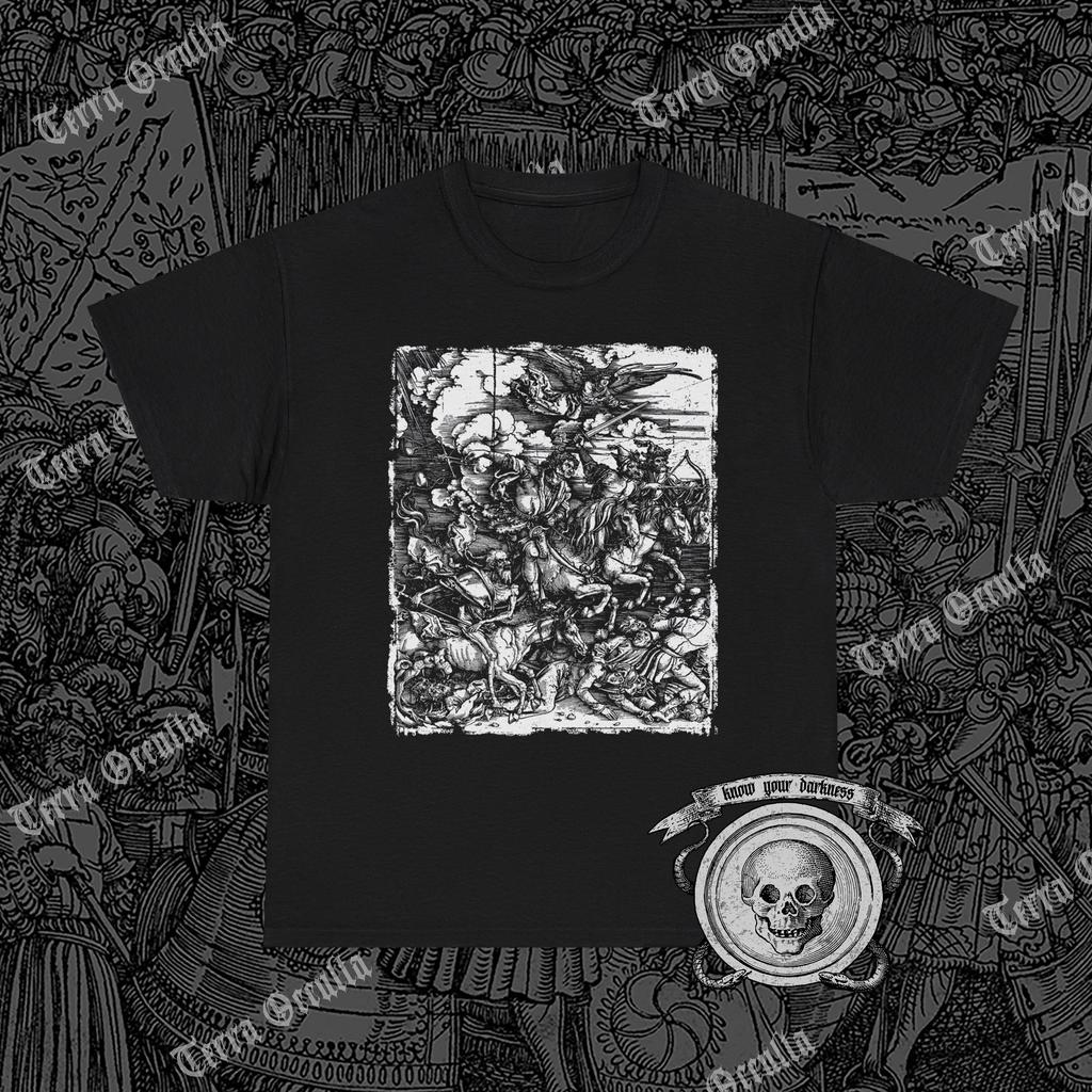 Four Horsemen of the Apocalypse Shirt, Albrecht Dürer, Last Judgement, Medieval Woodcut