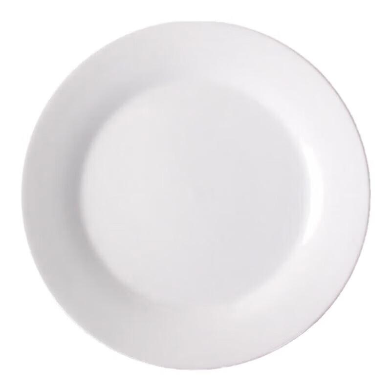 NHZHIW 10-Inch Round Pure White Ceramic Dinner Plate