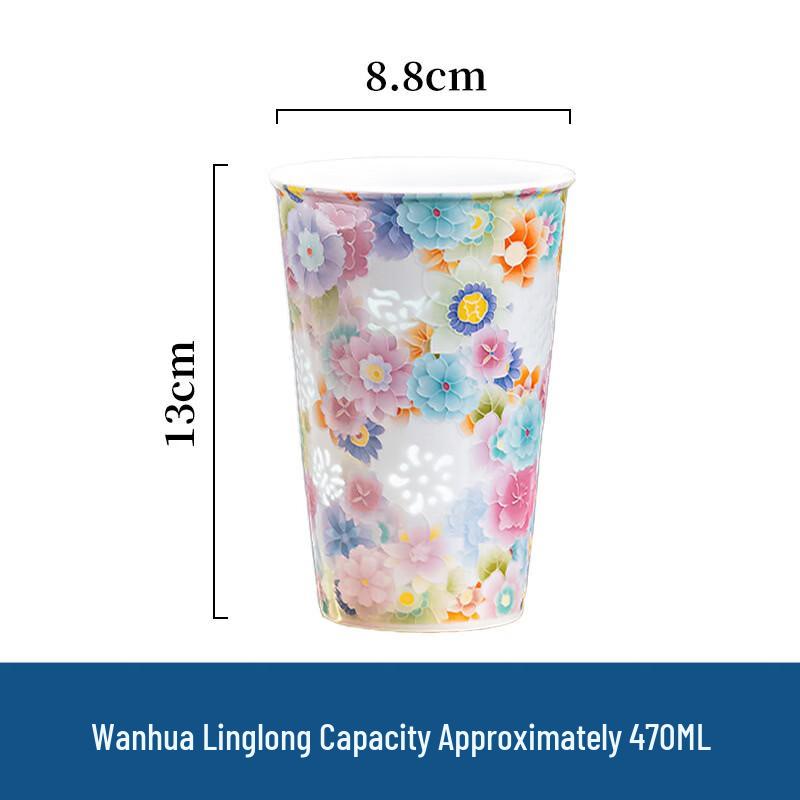 

Yuzhuxun Blue & White Hollow Ceramic Mug