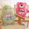 Große Tasche Erdbeerbär Koala Snack Kissen Mutter Tasche Kleine Puppe Plüschtier Stoffpuppe Kinderpuppe