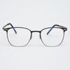 Alloaiweeo [The Air_Flat] Al8306 0909M Ultra-Lightweight Officer Square Black Eyeglass Frame