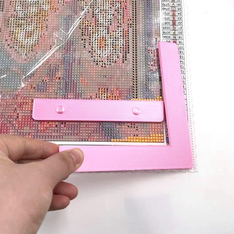 3Pcs Horizontal Ruler Right-Angle Ruler And Pusher Tool Rhinestone Painting Alignment Tools