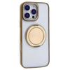 For iPhone 16 Pro Magnetic Case Acrylic TPU Phone Back Cover with Kickstand