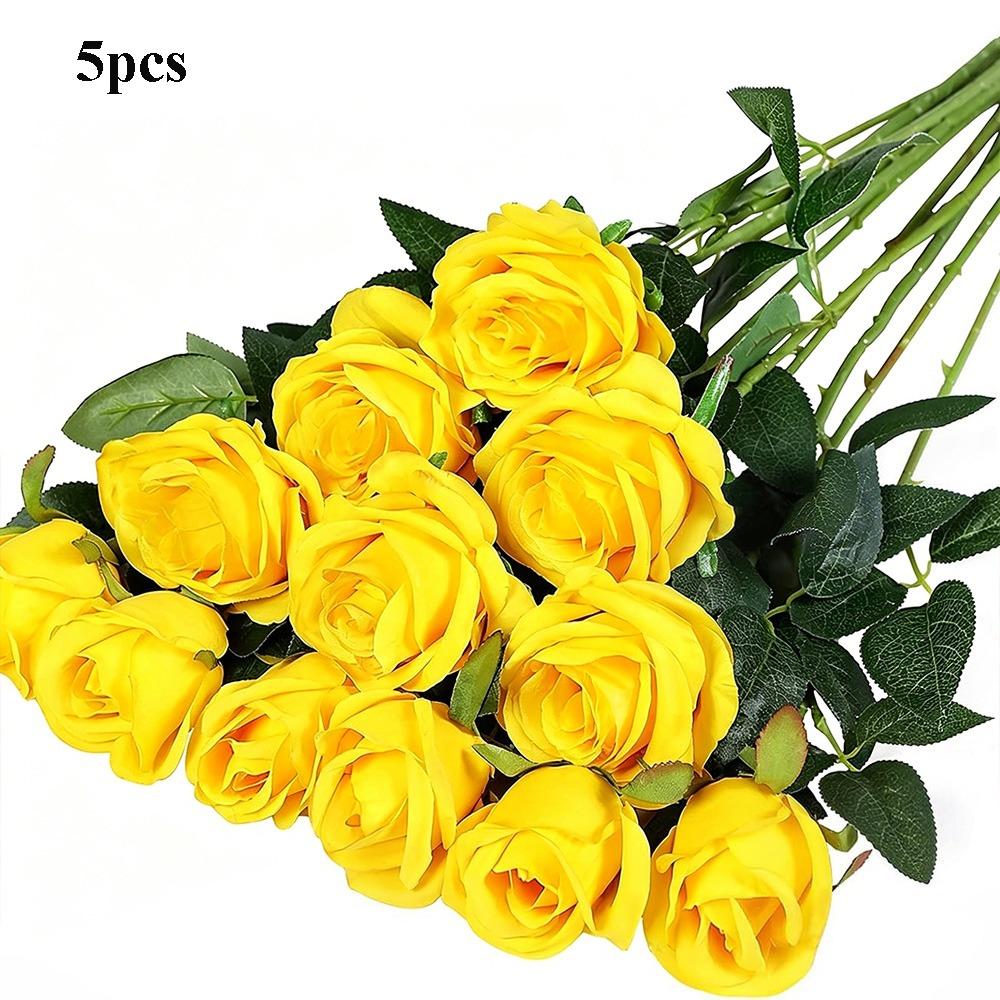 5pcs 10 Colors Simulated Rose DIY Party Decoration Artificial Flowers New Small Rose Home Decor