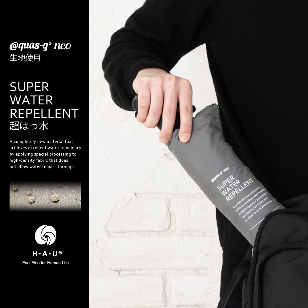 Folding Super Water Super Water Automatic Black H A U Umbrella, Umbrella, Men's, Repellent, Repellent, Brand, Men's, Fiberglass, Open/Close, Durable,