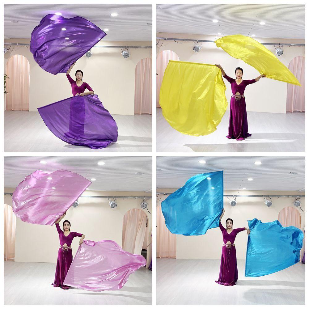 Scalable Rods Semi-circular Flags with Telescopic Sticks Dance Props New Colorful Scarves Flag