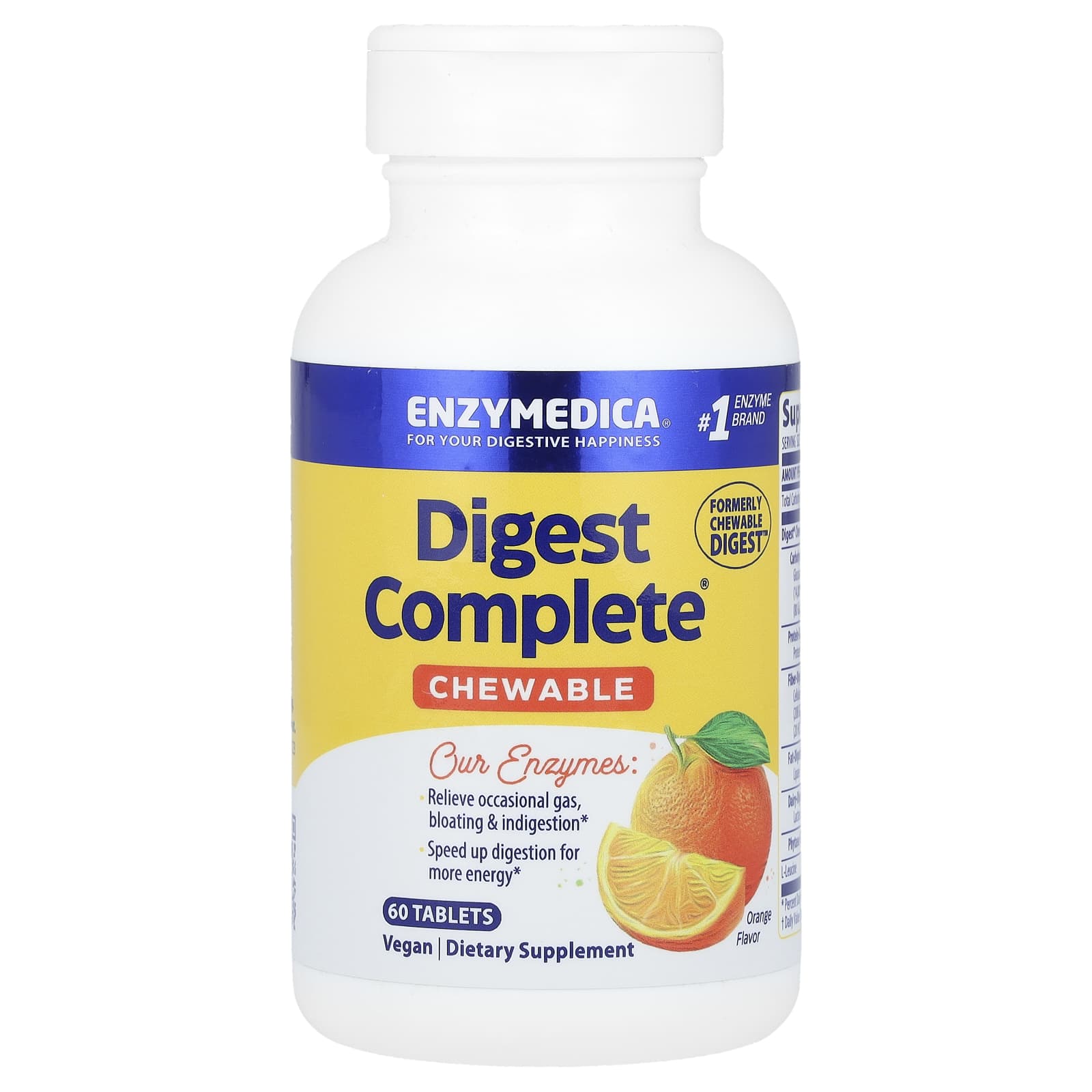 

Enzymedica, Digest Complete Chewable Orange, 60 Tablets
