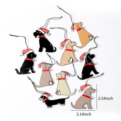 Haustier Hund Weihnachtsbaum Anhänger Ornament Holz hängen Hund Zeichen Frohe Weihnachten Weihnachtsbaum hängen