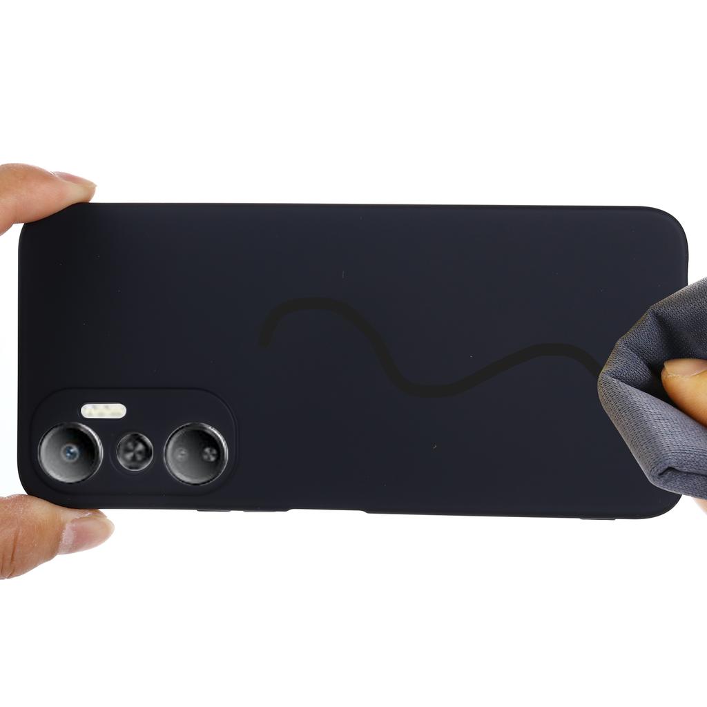 Phone Case with Strap for Infinix Hot 20 4G,Anti-Scratch Soft Lining Liquid Silicone Protective Cover with Strap