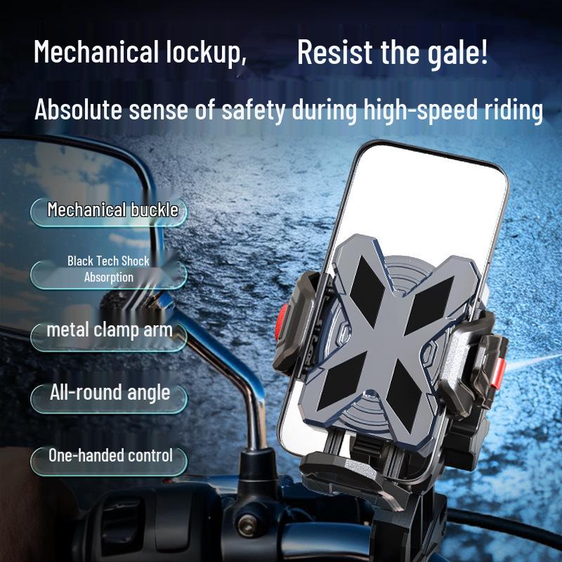 Anti-Shake Phone Mount for Delivery Riders & E-Bikes