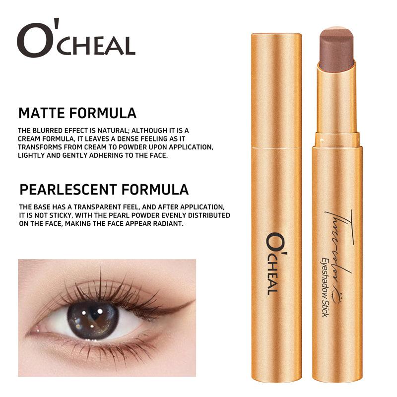3 Farben Verlauf Lidschattenstift Matt Schimmer Faul Wasserdicht Augen Make-up Stift