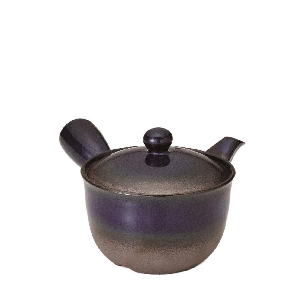 

Yamakiikai Bowl-shaped blue glaze teapot W17