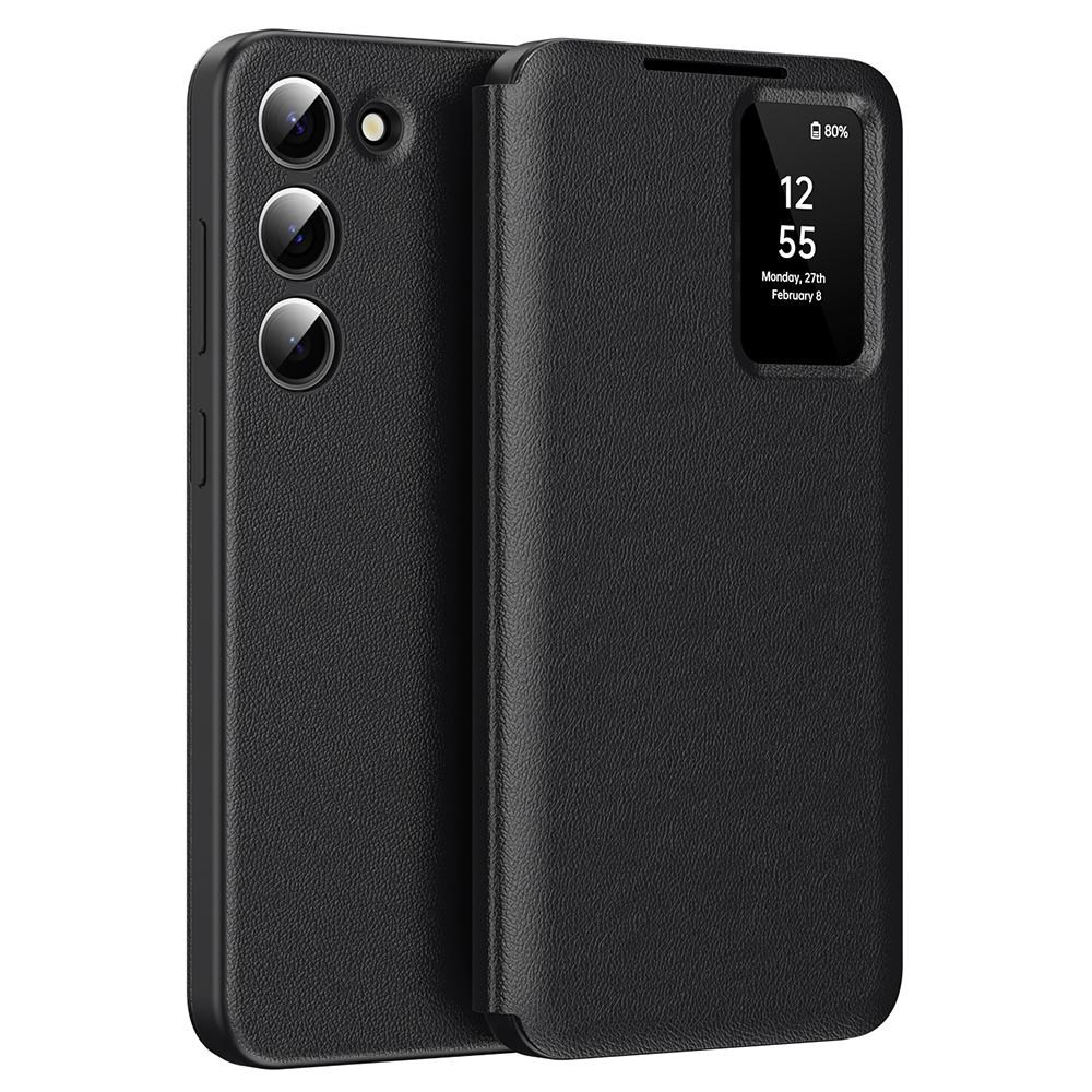 For Samsung Galaxy S22 5G Case Leather Phone Cover with View Window Card Slot