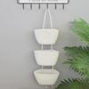 Woven Cotton Multi Pocket Hanging Baskets Handwoven Wall Mount Storage Bag  Living Room