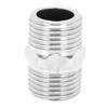 5Pcs 1/2in Stainless Steel Hexagonal Nipple Threaded Pipe Connector Fittings for Water Heating