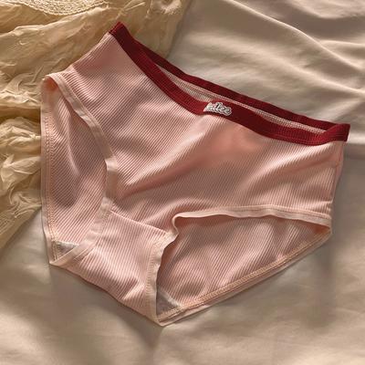 Ultradünne Damenunterwäsche aus reiner Baumwolle, antibakteriell, mittlere Taille, sexy Gesäßstraffung, bequeme, große Damenunterhose
