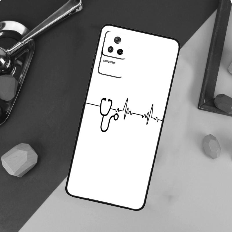 Nurse Heartbeat Case For Xiaomi 15 14 13 Ultra 11T 12T 13T 14T Pro POCO X7 Pro X3 X5 X6 F5 F6 M6 Pro Funda