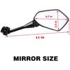 Mamiko Motorcycle Rear View Mirrors Compatible with CBR300R CBR500R CBR600 F4 F4I CBR600RR CBR1000RR CBR900 CBR919 CBR929 CBR954 VTR1000 GT125R