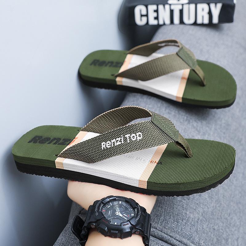 

Flip-flops men s summer outer wear pinch feet outdoor sports stepping on shit soft sole non-slip and wear-resistant Vietnamese beach sandals 39