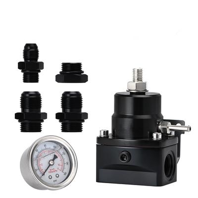 AN8/8/6 Fuel Inject Regulator With Boost Gauge High Pressure 8AN BLACK