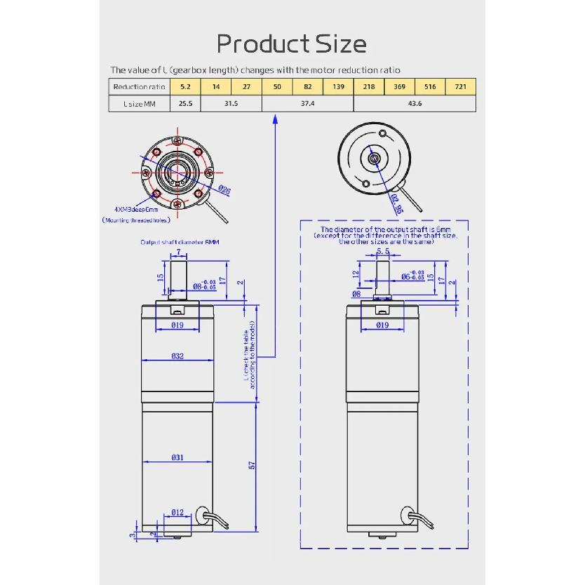 32GP-31ZY Planetary Reducer Motor 12V 24V 11RPM-2160RPM 0.5-100Kg.cm Bracket+Controller+Power Supply Reverse Adjustable