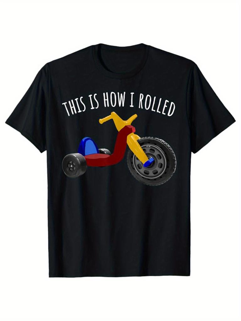 Mens 1980s vintage motorcycle Tshirt This is my style slogan 100 cotton casual round neck short sleeve Tshirt