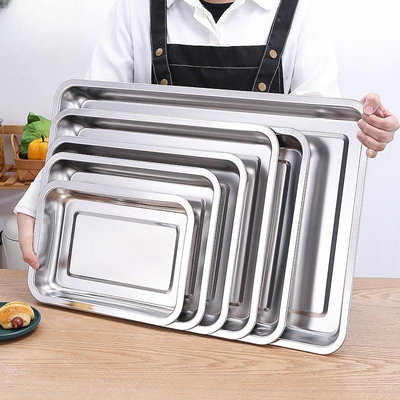 ZISIZ Stainless Steel Perforated Rectangular Tray