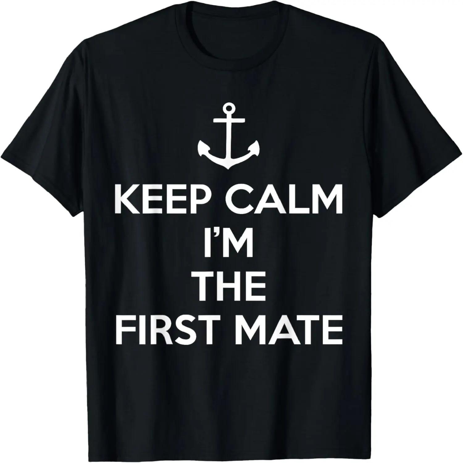 Сохраняй спокойствие, я первый помощник Футболка с якорем S