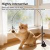 1 Set Cat Wand Toy Feather Cat Teaser with Bell Interactive Wand Cat Toy with Interchangeable Feather Insects for Indoor Kittens Hunting Instinct