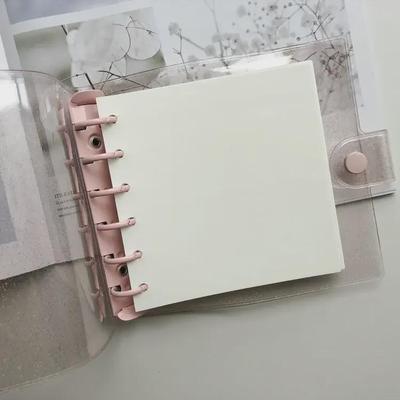 Carta per quaderno ad anelli A7 quadrata bianca a 6 fori