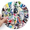 50 Sheets Cartoon Anime Graffiti Stickers for DIY Skateboard, Water Bottle, and Suitcase Decoration