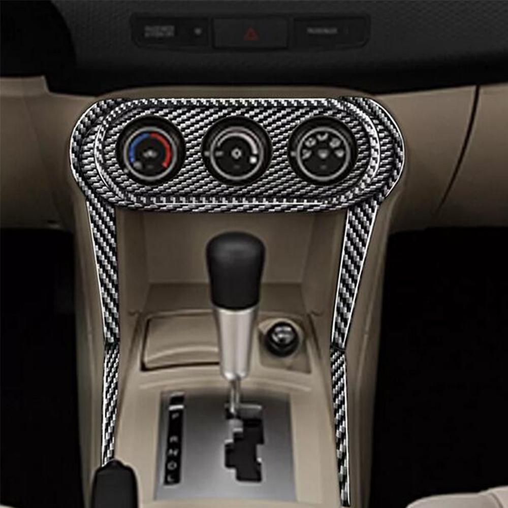 Carbon Fiber Central Console Panel Cover Trim For Mitsubishi Lancer 08-13