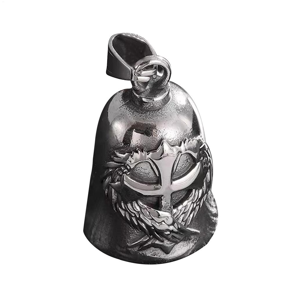 Motorcycle Charm Bell Bikers Good Luck Bell Hanger Alloy Key Chain Accessory Riding Protection Pendant for Family Lovers Adults