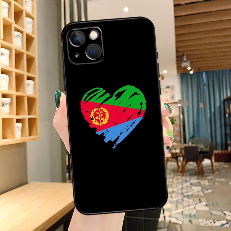 Eritrea Flag Phone Case For iPhone 11 12 13 14 15 16 Pro MAX 12 13 Mini X XR XS Max Plus Cover Coque