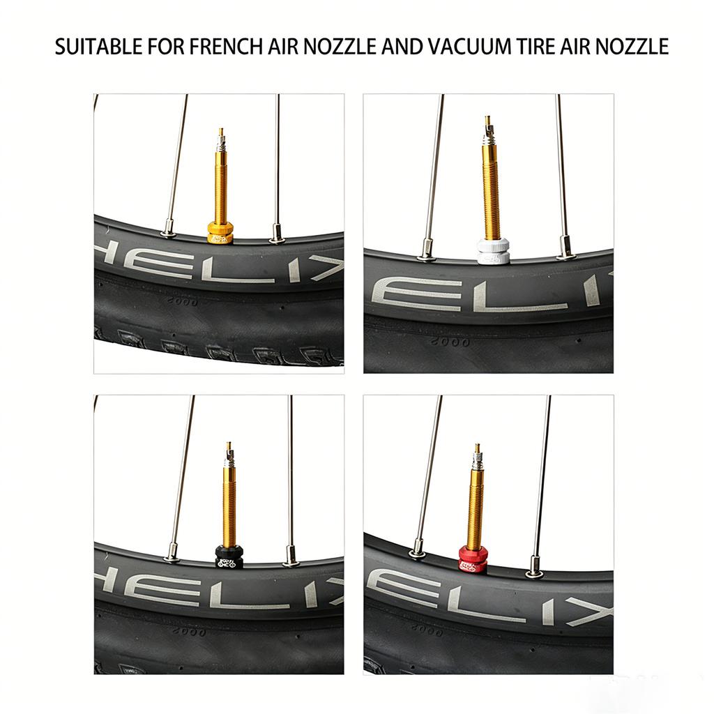 Bicycle Presta Valve Nut Compatible with Tubeless Tire Valves Aluminum Alloy Construction Durable Design for Secure Wheel Attachment