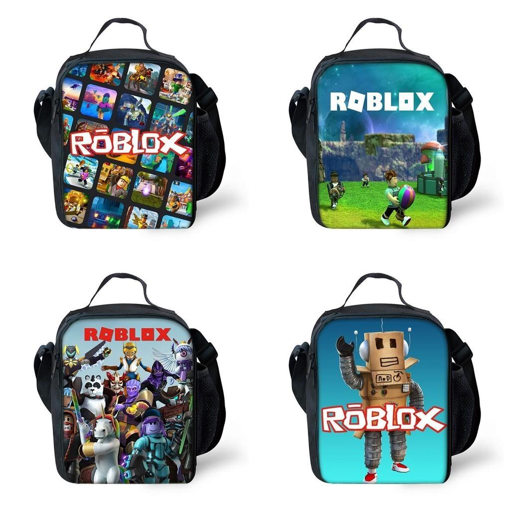 Trendige Roblox Lunchtasche für Schüler und Büroangestellte Oxford-Stoff Umhängetasche