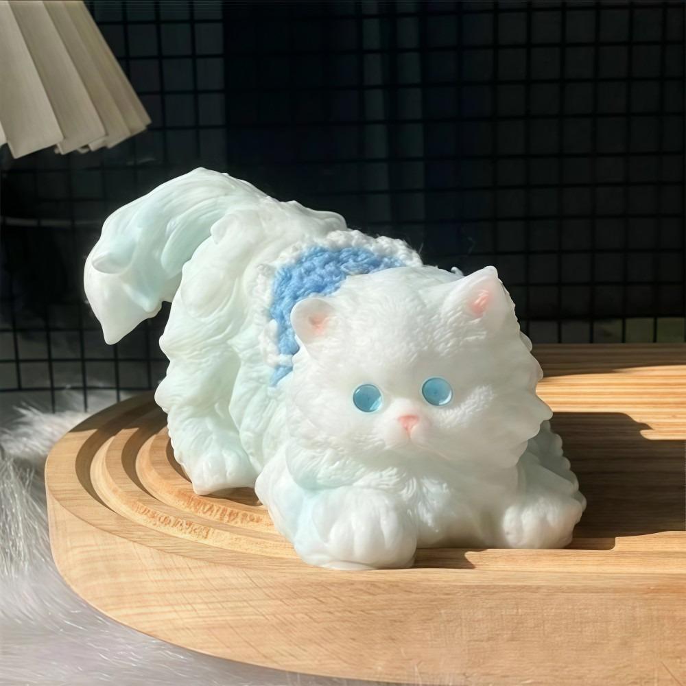 Stress Relief Persian Cat Squeeze Toy Handmade Soft Squeeze Cat Toys Cat Lovers Gift