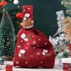 Festival Santa Druckstoff Geschenksäcke Stilvolle Waschbare Weihnachtsstrumpf Füllung Für Büro Zuhause Schule Veranstaltung Und Familienfeiern