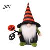 Striped Pointed Hat Gnome Halloween Gnomes Plush, Handmade Decoration, Dwarf Elf Ornaments for Witch Pumpkin Decor Tiered Tray Home Table Holiday