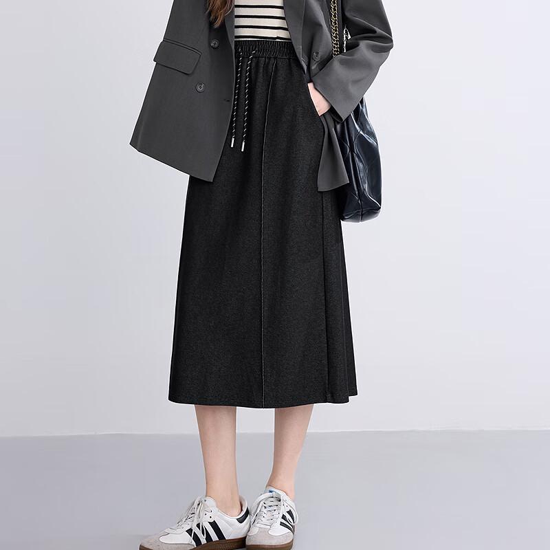 Betu Women's 2025 Autumn Old Money Style Midi Skirt