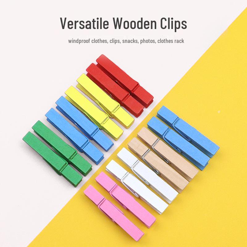 3.5cm Colorful Cartoon Wooden Photo Clips for DIY & Decoration