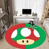 1 Stück Mario Pilz Icon Büro Runder Teppich, Indoor-Matte Geeignet für Büro, Unter Bürostühlen Schlafzimmer Wohnzimmer Heimdekoration, Raumdeko