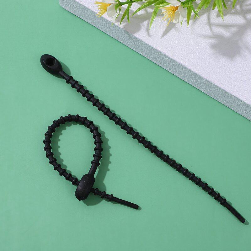 Colorful Self-Locking Silicone Cable Tie Keychain & Ornament Set