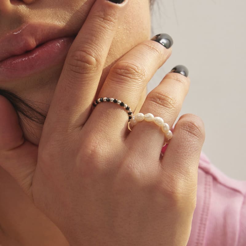 eenie beenie freshwater pearl bead ring ENJ24RW001