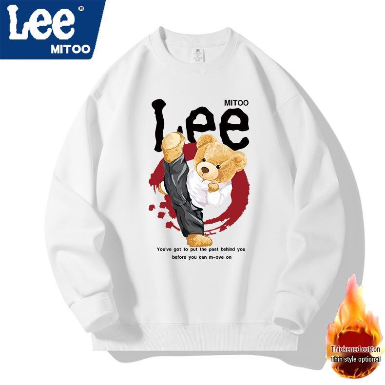 2025 Lee & Mitoo Unisex American Streetwear Fleece Long Sleeve Top