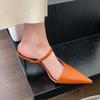 Sexy Pointed Toe Slippers Women High Heels Mules Shoes Summer 2024 Fashion Dress Slingback Sandals Pumps Flip Flops Mujer Slides